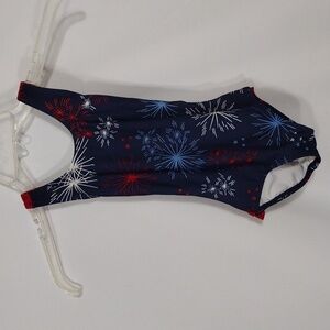 EUC Hanna Anderson Patriotic One Piece Swimsuit size 90